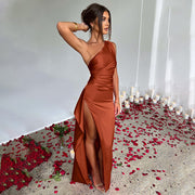 Celeste - Satin Split Dress