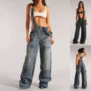 Y2K denim overalls