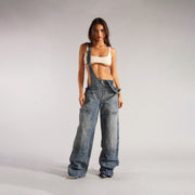 Y2K denim overalls